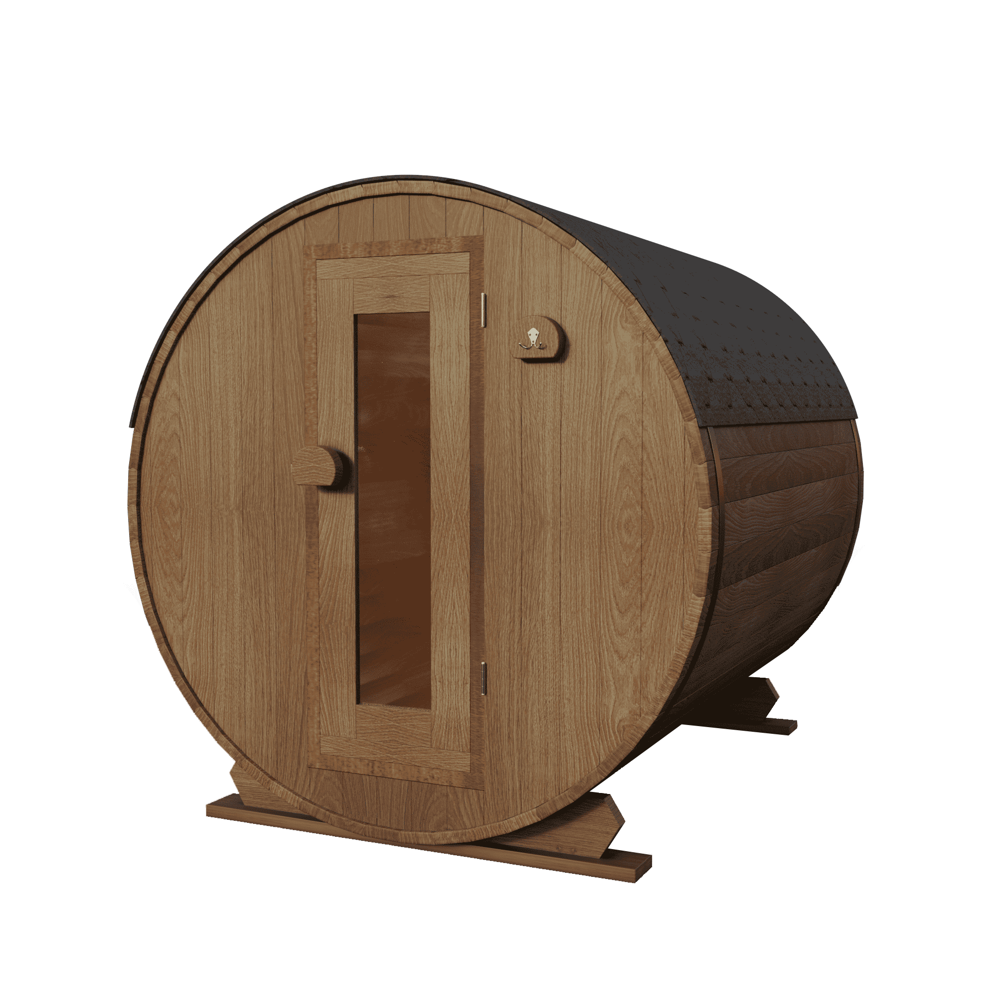 Modified Ayous barrel sauna 240 cm