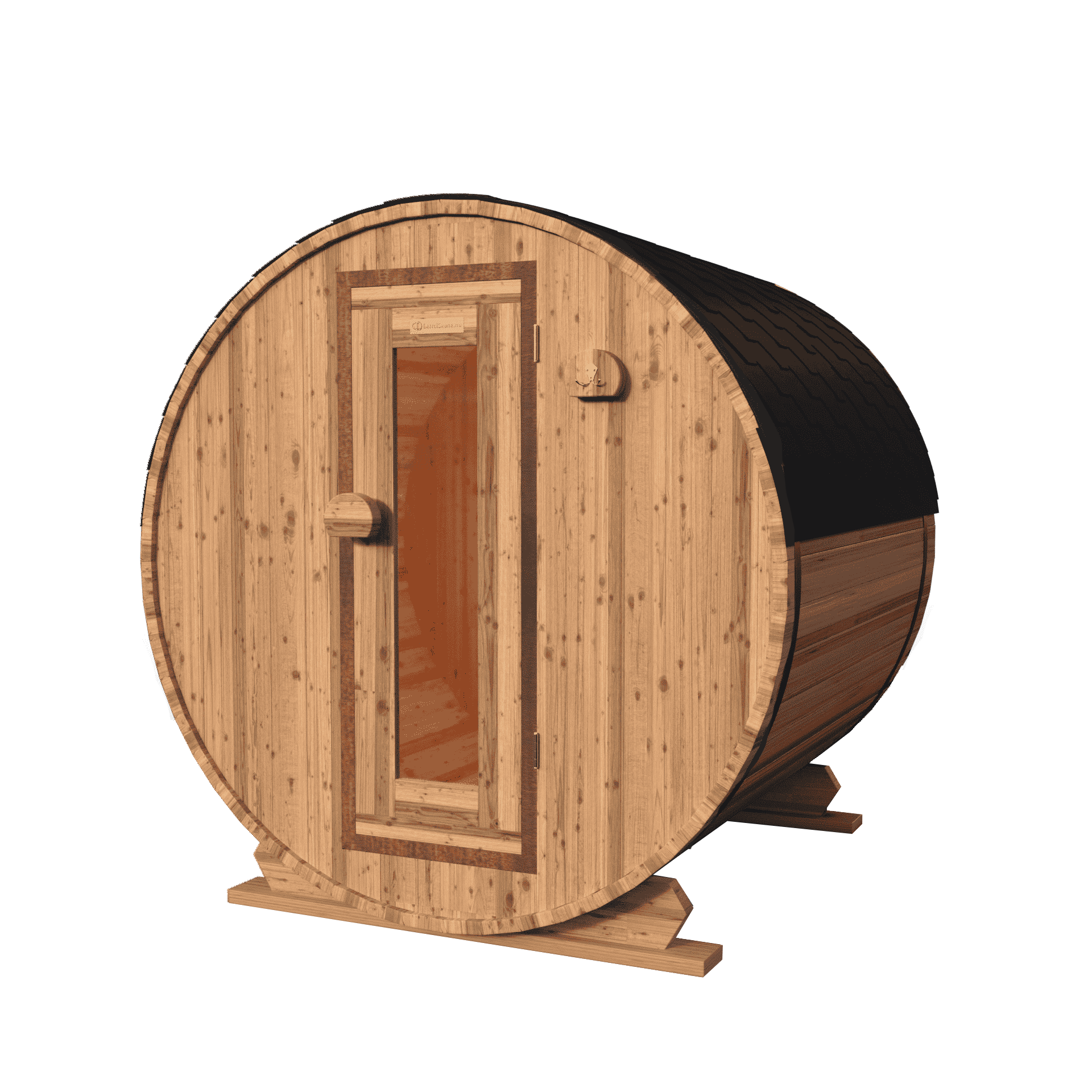 Red Knotty Cedar barrel sauna 200 cm