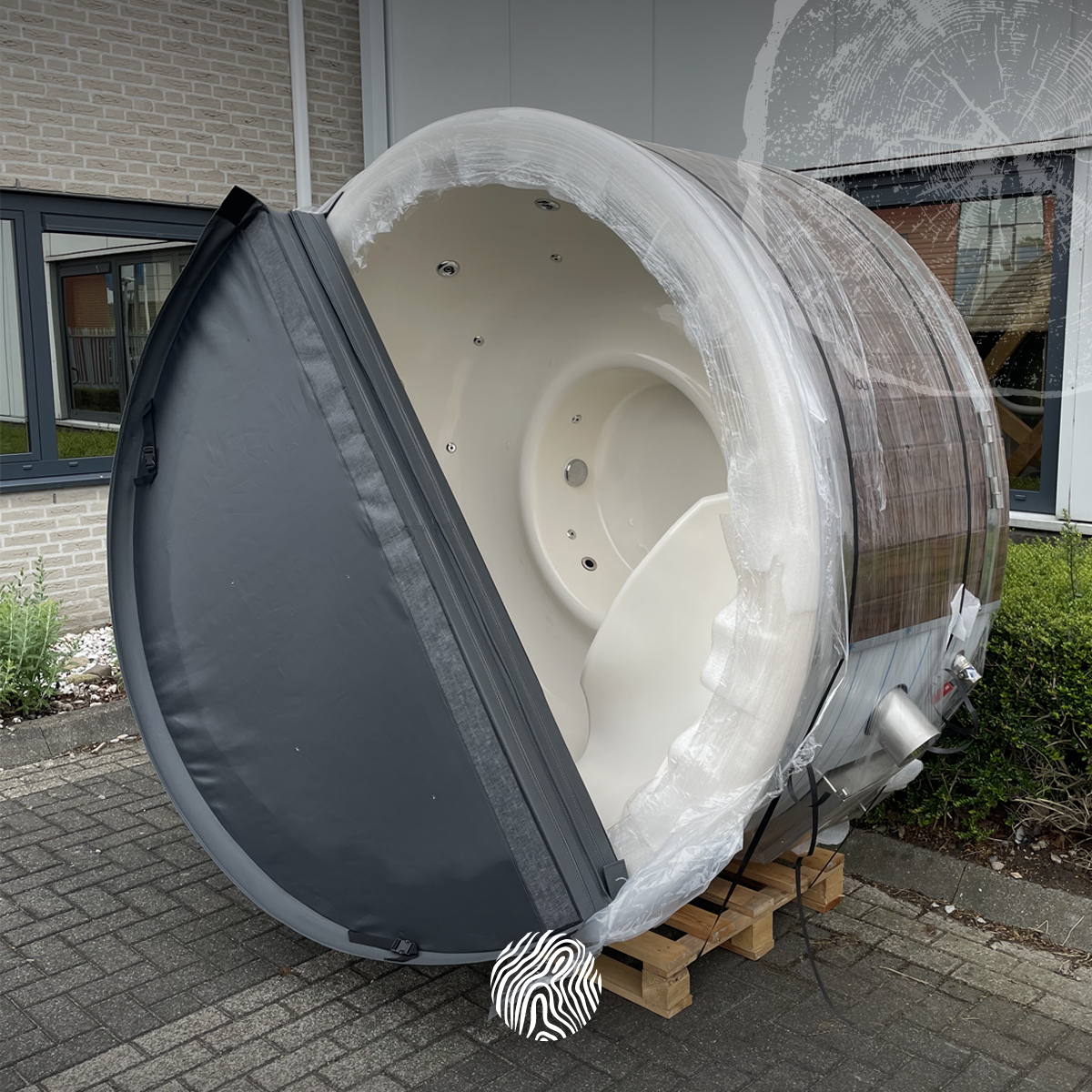 Radiata Pine hottub met SPA-systeem en bordestrap